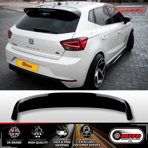 SEAT Ibiza 5DR MK5 6F Rear Boot Roof Spoiler Gloss Black 'Cupra Look' 2017-2022 - Picture 3 of 9