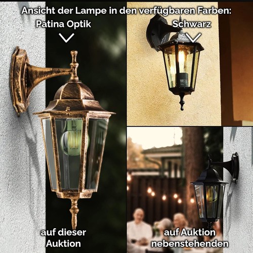 LUMILED Außenleuchte Gartenleuchte Außenlampe E27 Standleuchte Wandlampe Patina - Bild 33 von 65
