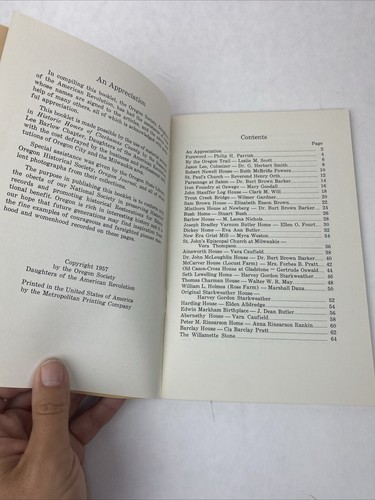 1957 Oregon Historic Landmarks - Daughters of the American Revolution Booklet - Picture 5 of 11