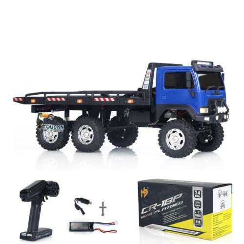 Camion pianale 1/18 6x6 RC Rock Crawler RTR fuoristrada CR18P luci 2 velocità - Foto 4 di 24