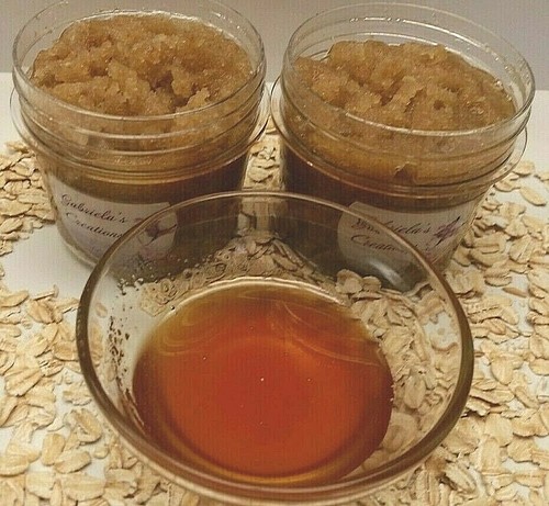 Honey & Oats Body Sugar Scrub - Natural, Exfoliating and Moisturizing 6 Oz - Bild 1 von 10