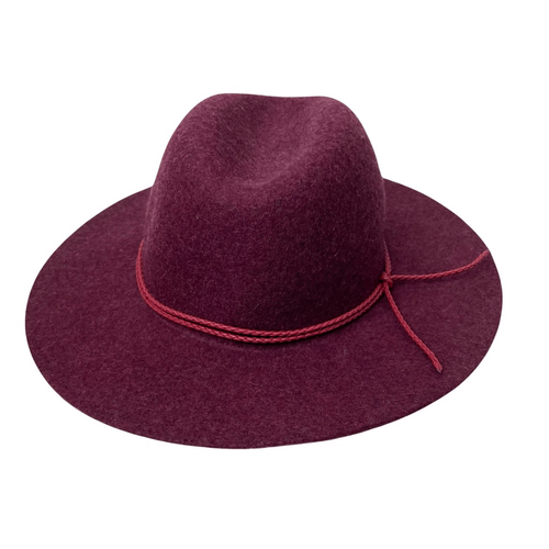NEW GAP 100% wool fedora hat Size M/L beet wine color - Picture 5 of 8