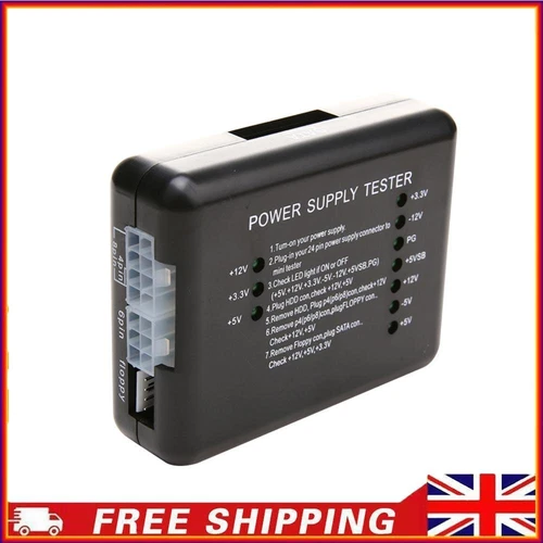 ATX Power Supply PSU Tester with 20/24 Pin Computer Power Supply Tester for PC