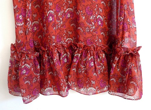 ULLA JOHNSON Cecile Silk Chiffon Blouse Tank Top Handmade Net-A-Porter 2 $290 - Picture 4 of 12