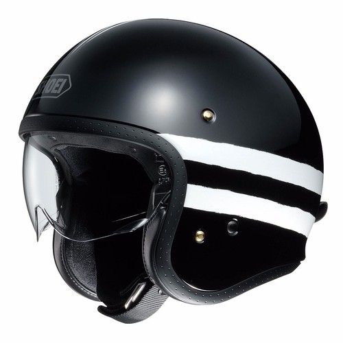 Shoei J-O Sequel Open Face Motorcycle Bike Crash Helmet Light/Blue Black/White - Picture 5 of 13