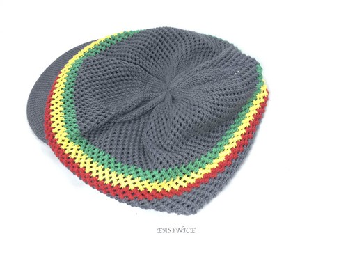 New Style Rasta Mesh Hat Cap Dubwise Irie Reggae Marley Selassie Jamaica L/XL - Picture 3 of 4