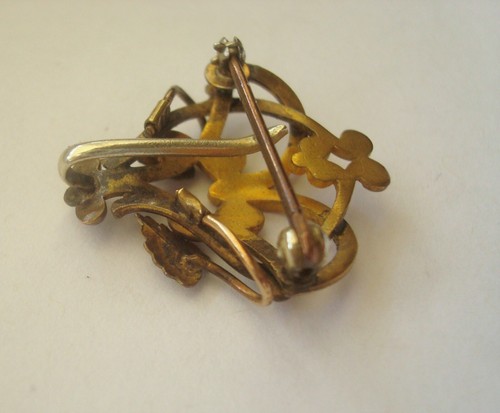 Victorian Rolled Gold, Articulated (hinged leaves) Brooch/Pin, FREE SHIPPING - Picture 6 of 6