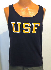 vtg-USF-CHAMPION-Tank-Top-LARGE-80s-Navy-Blue-South-Florida-St-Francis-t-shirt