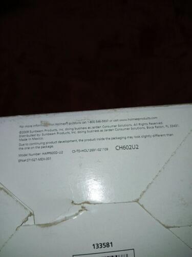 NIOB Holmes True HEPA Allergen Removal Filter 2-Pk B; CH602U2; HAPF600D-U2; 2009 - Picture 7 of 7