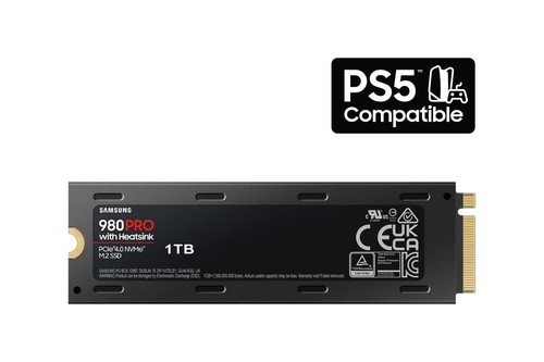 SAMSUNG 980 PRO SSD Heatsink 1TB PCIe Gen 4 NVMe M.2 PS5 Compatible MZ-V8P1T0CW - Picture 2 of 7
