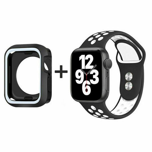 Silicone Watch Strap Band + Case Cover For Apple Watch iWatch 7 6 SE 5 4 3 Sport - Picture 13 of 18