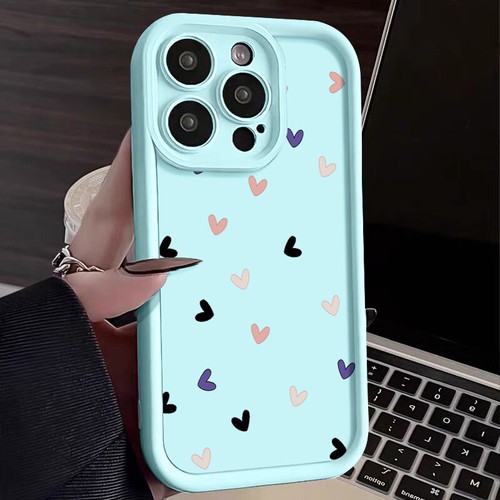 Funda para iPhone 16 15 Pro Max 14 13 12 11 Xs XR Silicona Antigolpes Corazón Cubierta - Imagen 18 de 21