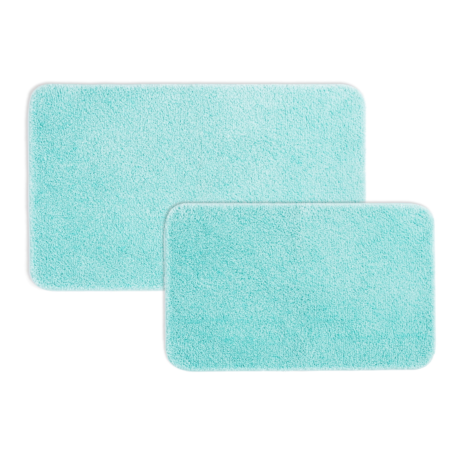 Mainstays Basic 2 Piece Polyester Bath Rug Set, Bath Rug, Clearly Aqua Non-Slip Mainstays Basic 2 Piece Polyester Bath Rug Set, Bath Rug, Clearly Aqua Non-Slip