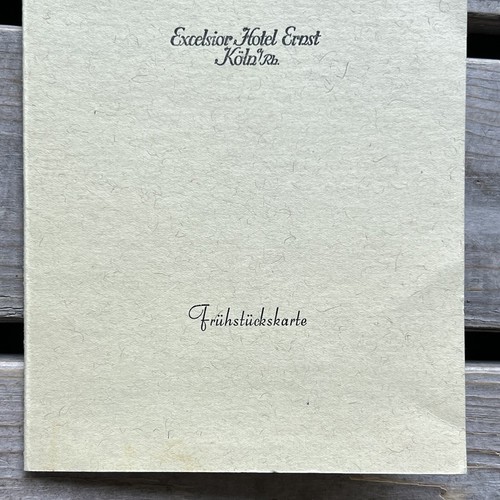 Very-VTG EXCELSIOR HOTEL ERNST Restaurant Menu Breakfast GERMANY Koln Cologne - Picture 3 of 10
