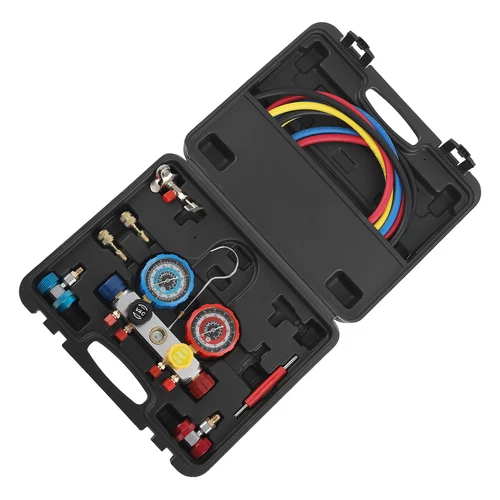 Car A/C Air Conditioning Refrigeration Diagnostic Tool Dual Manifold Gauges Set