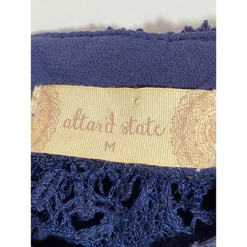 Alter'd State Navy Swing Dress with Crocheted Neckline and Hem Size Medium - Picture 5 of 10