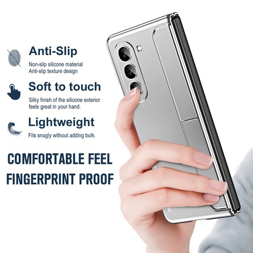 Für Samsung Galaxy Z Fold 5/4 Hart PC Scharnier Hülle mit verstecktem Ständer Stylus Stift - Bild 3 von 23