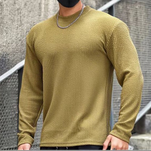 T-shirt uomo, maglione manica lunga, pullover in maglia, maglietta uomo - Foto 11 di 31