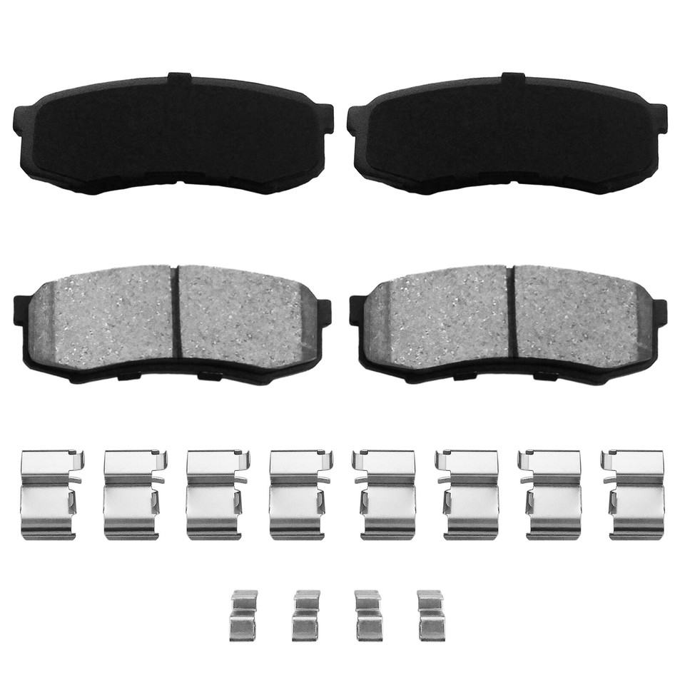 Front & Rear Disc Brake Rotors + Brake Pads for 200107 Toyota Sequoia