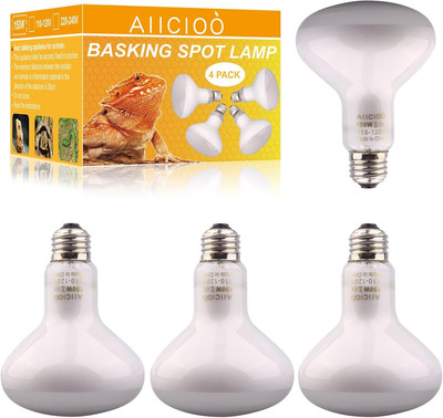  Reptile Basking Light Bulb 150W - 4 Pack, Heat Lamp for Reptile Heating