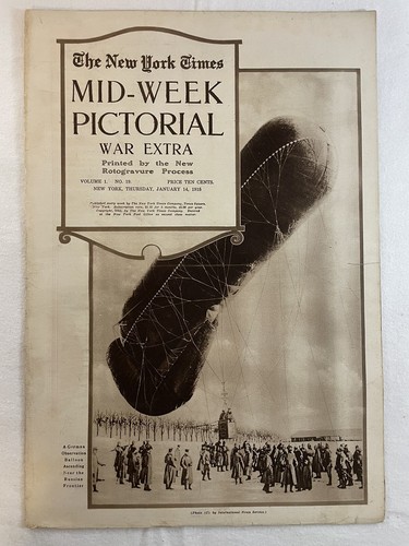 1915 Jan 14  Mid-Week Pictorial New York Times WWI News Photographs Vol 1 No 19 - Picture 1 of 12