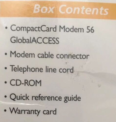 Xircom CFM56G CompactCard Global Access Modem for Pocket PC New Factory Sealed - Picture 3 of 12