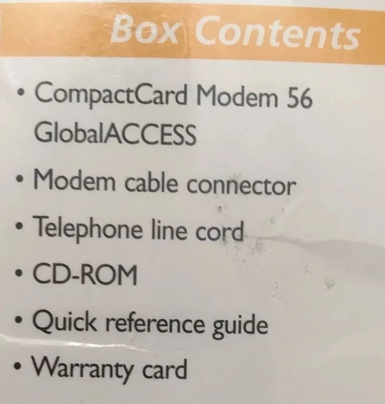 Xircom CFM56G CompactCard Global Access Modem for Pocket PC New Factory Sealed - Image 3 of 4
