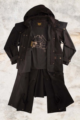 Balranald Oilskin Coat - 3/4 Length,Burke and Wills - Foto 4 di 5