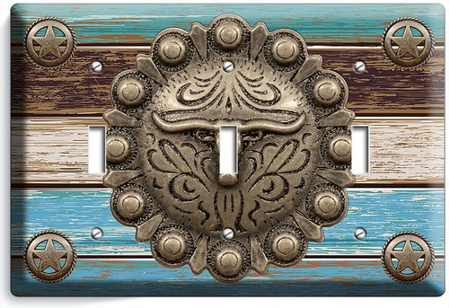 PLACAS DE INTERRUPTOR DE LUZ LONE STAR LONGHORN TORO VAQUERO HABITACIÓN OCCIDENTAL DECORACIÓN ARTÍSTICA - Imagen 11 de 34