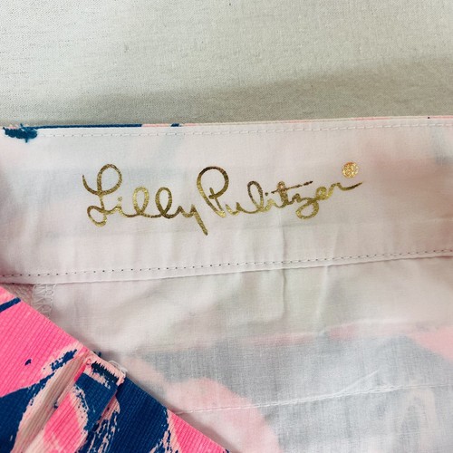 Lilly Pulitzer Size 0 Callahan Shorts Tropical Floral 5" Inseam Gold Button NWT - Picture 4 of 13