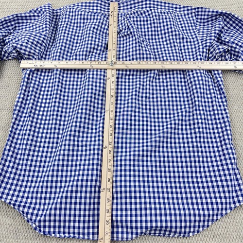 Ralph Lauren Shirt Men XL Blue Button Up Blake Two Ply Poplin Gingham Check A97* - Picture 10 of 14