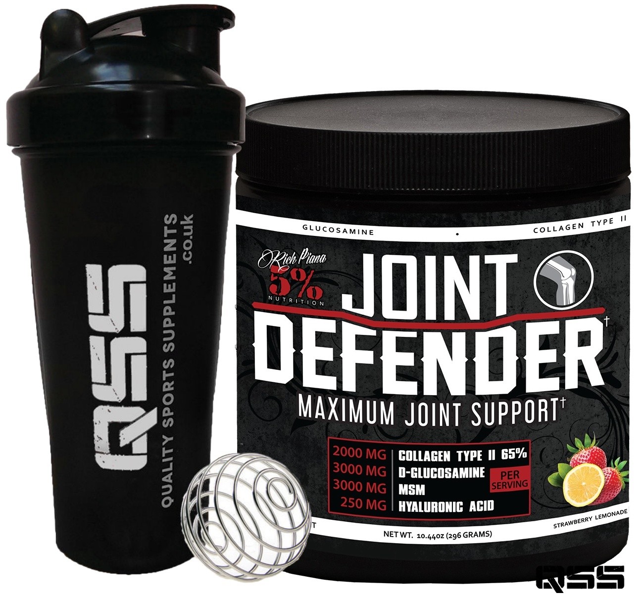 Rich Piana 5% nutrición conjunta defender 296G Glucosamina Colágeno + Gratis Agitador Rich Piana 5% nutrición conjunta defender 296G Glucosamina Colágeno + Gratis Agitador