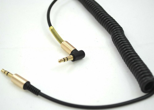 3.5mm 3 Pole Male to L Shape Male Spring Retractable Audio Aux Cable Connector - Picture 9 of 16