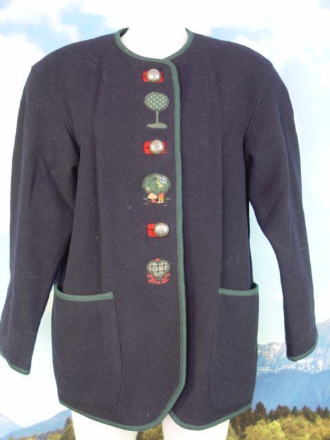 Belle Dick & Chaud avec petit stcikerei Salzbourg Walkjacke Costumes Veste Taille 42 Belle Dick & Chaud avec petit stcikerei Salzbourg Walkjacke Costumes Veste Taille 42
