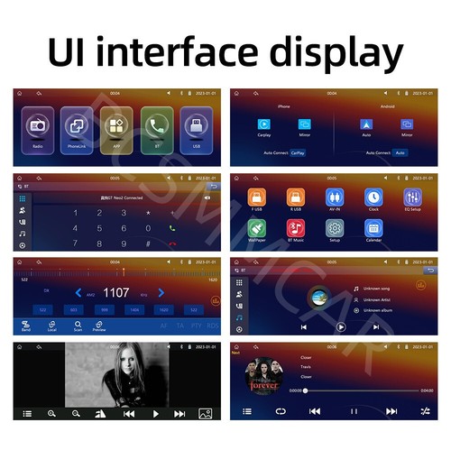6.36in Touch Screen Car Stereo Radio Player Bluetooth For Carplay Android Auto - Picture 12 of 18
