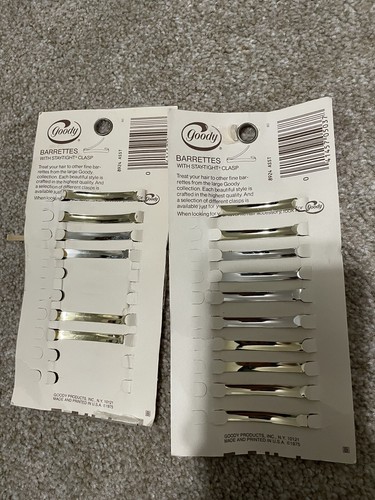 (2) Goody Stay-Tight 20 Metall Silber & Gold Haarspangen #8924 1975 Haare - Bild 4 von 4