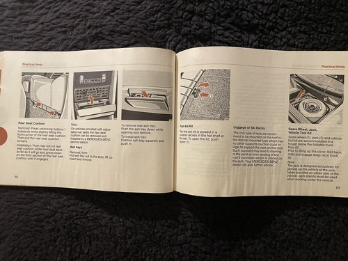 Mercedes-Benz MB 1982 380SEL 380SEC W126 S Class Owners Manual Handbook OEM USA - Picture 10 of 15