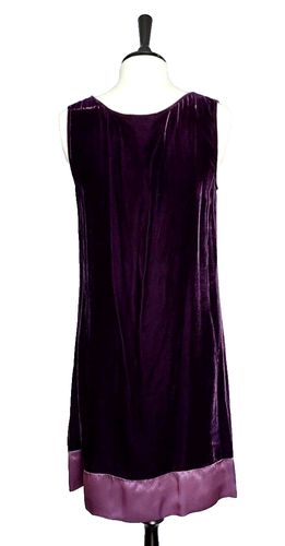 o NWT Autograph by Marks & Spencer Size 12 Dress Silk Blend Velvet Plum Purple - Picture 7 of 11