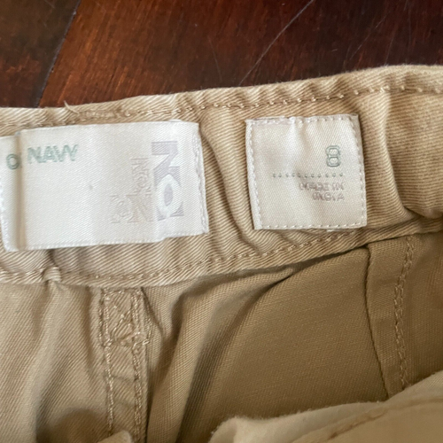 Old Navy Girl Tan Khaki Pants School Uniform Size 8 Medium, Adjustable Waistband - Picture 10 of 14