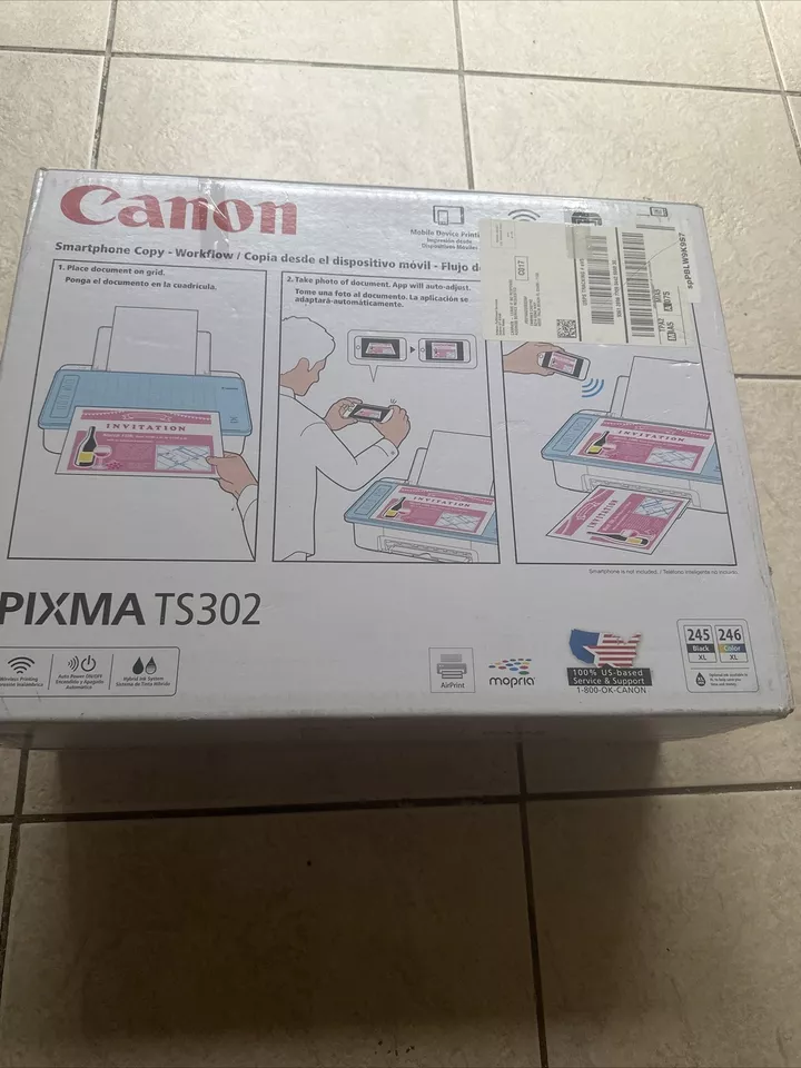 Canon PIXMA TS302 Wireless Inkjet Printer - SKU#1695406 - Image 3 of 4
