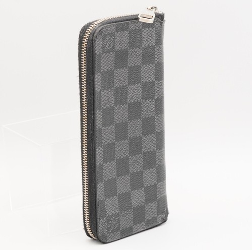 LOUIS VUITTON Damier Graphite Vertical Zippy Long Wallet N63095 Leder Gebraucht - Bild 5 von 23