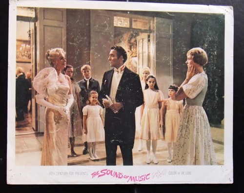(Juego de 4) EL SONIDO DE LA MÚSICA (Julie Andrews) 14x11 tarjetas de vestíbulo originales años 60 - Imagen 3 de 6