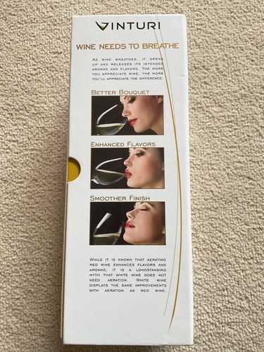 VINTURI White Wine Aerator C/W Drip Stand & Travel Pouch UNUSED - Picture 4 of 7