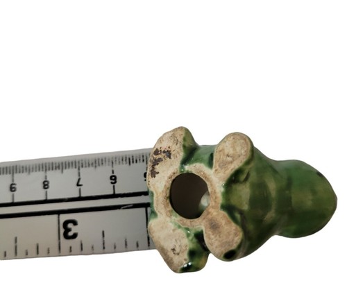 Vintage Frog Miniature Set Of 3 Ceramic And Plastic Green - Picture 6 of 6