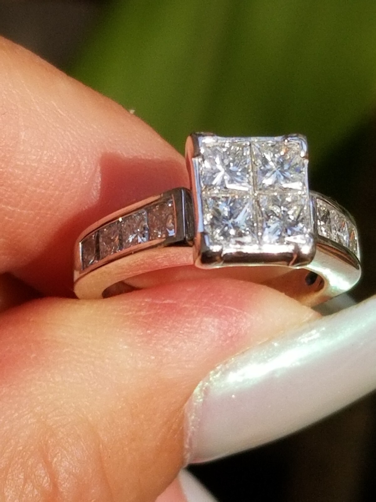 Quality Crafted Multi Princess Diamond Cluster 14… - image 16