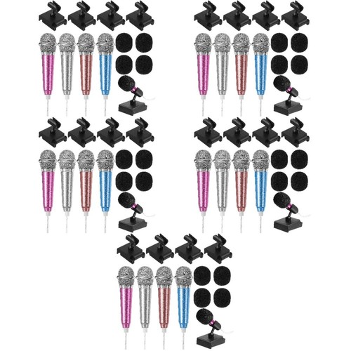 5 Pieces Mini Microphone Set Work Mobile Small Microphones Headset Cover - 第 3/12 張圖片