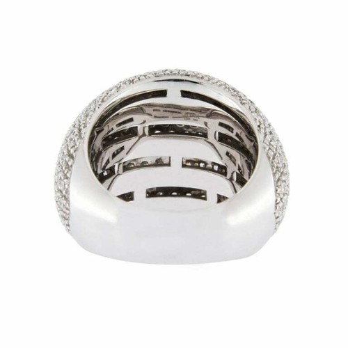 Featuring 3.88 Carats Round Shiny Cubic Zirconia Pavé Large Dome Fashion Ring - Bild 5 von 6