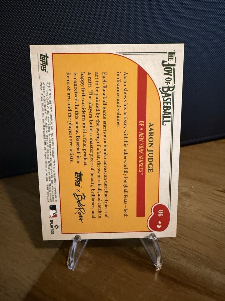 2023 Topps X Bob Ross Joy of Baseball AARON JUDGE Paint Splatter 87 /