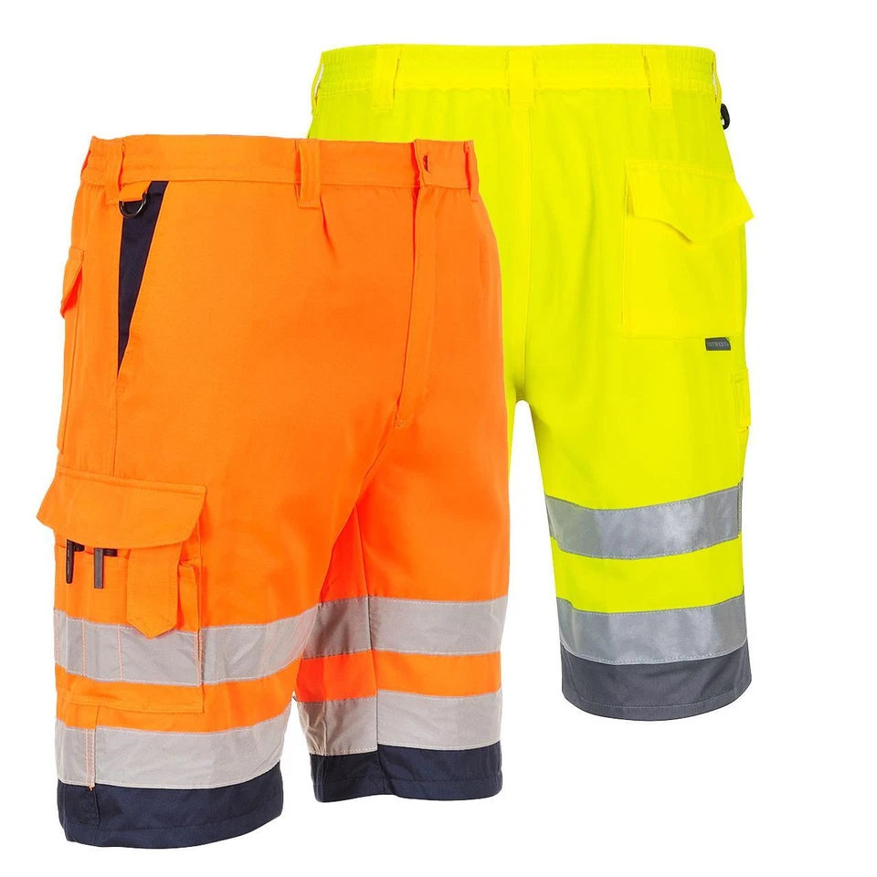 PORTWEST Hi-Vis Contrast Shorts Durable Reflective E043