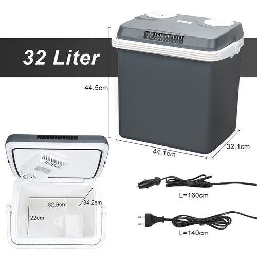 24L/32L Kühlbox Box Tragbare Camping Auto 12/230V LKW Elektrische Kühl Isolier - Zdjęcie 13 z 15
